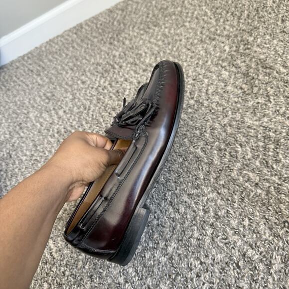 Cole Haan Men\'s Pinch Tassel loafers Men\'s 9 D Mahogany Burgundy Leather